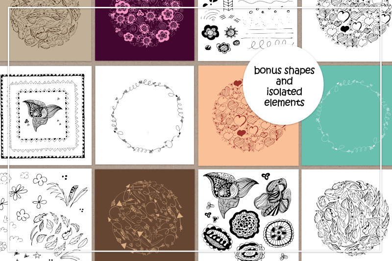 doodle-patterns-vector-collection