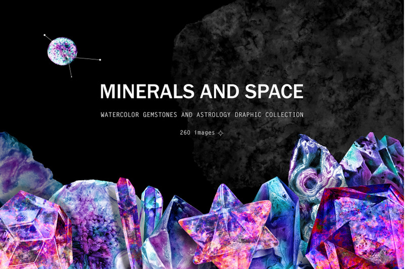 minerals-and-space-astrology-set