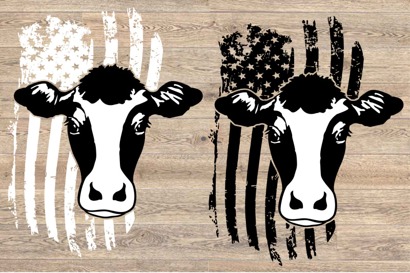 Download Cow USA Flag SVG cowboy 4th July Farm Milk 1672S By ...