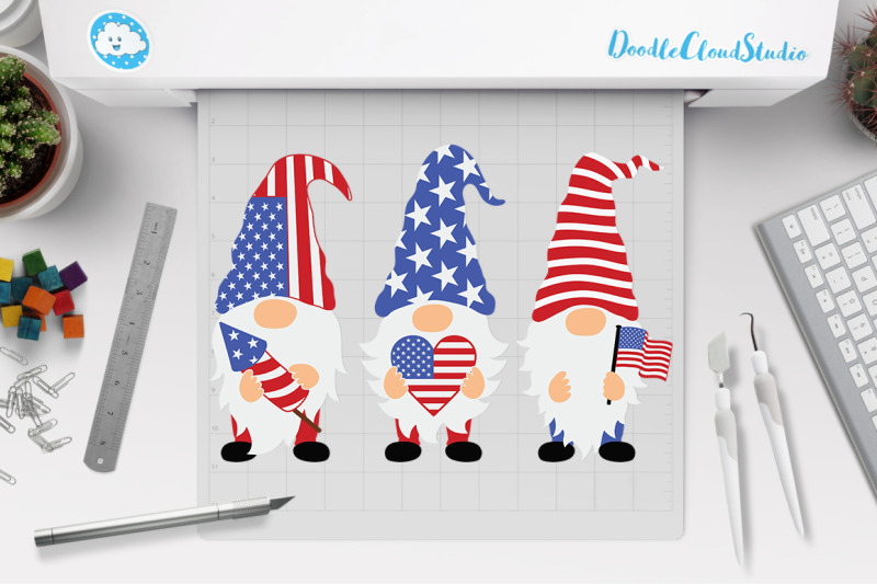 Download Patriotic Gnomes SVG Cut Files, 4th of July Svg, American ...