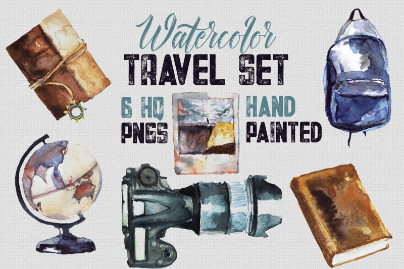 watercolor-travel-set-6-handpainted-elements-hq-png-files