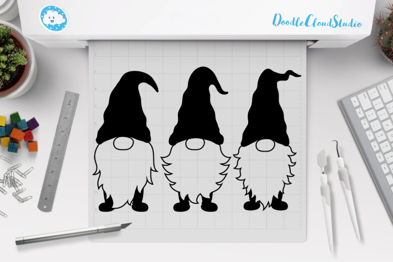 Gnome SVG, Gnomes Bundle, Cute Garden Gnome SVG By Doodle Cloud Studio