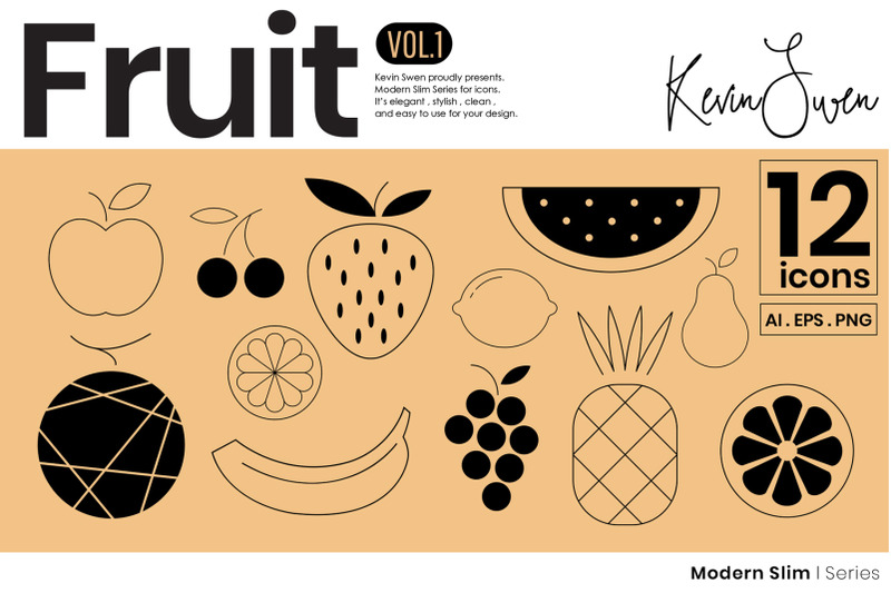 fruit-icons-set