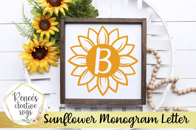 sunflower-monogram-letters