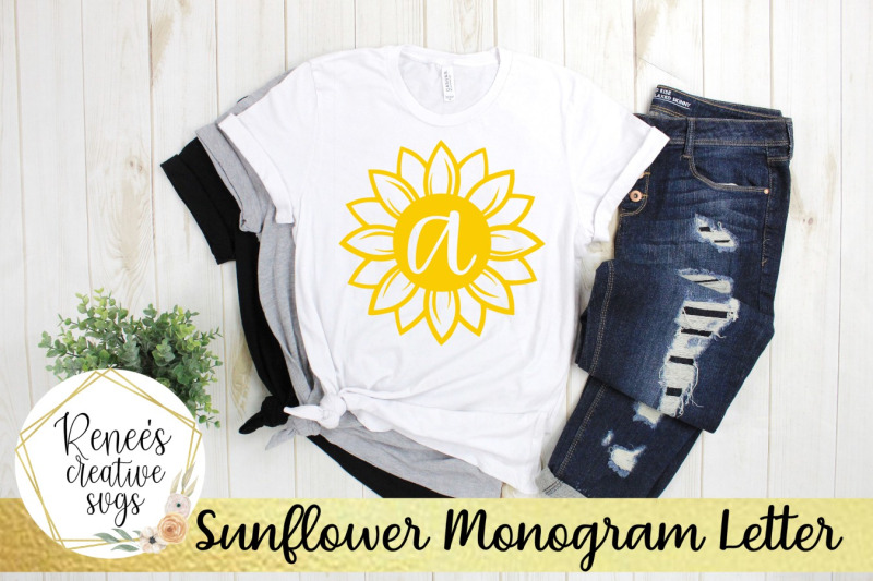 sunflower-monogram-letters