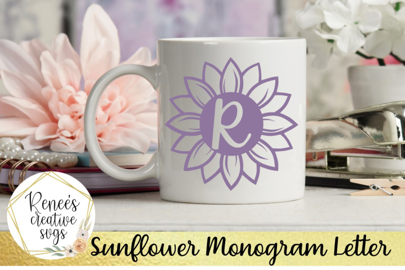 sunflower-monogram-letters