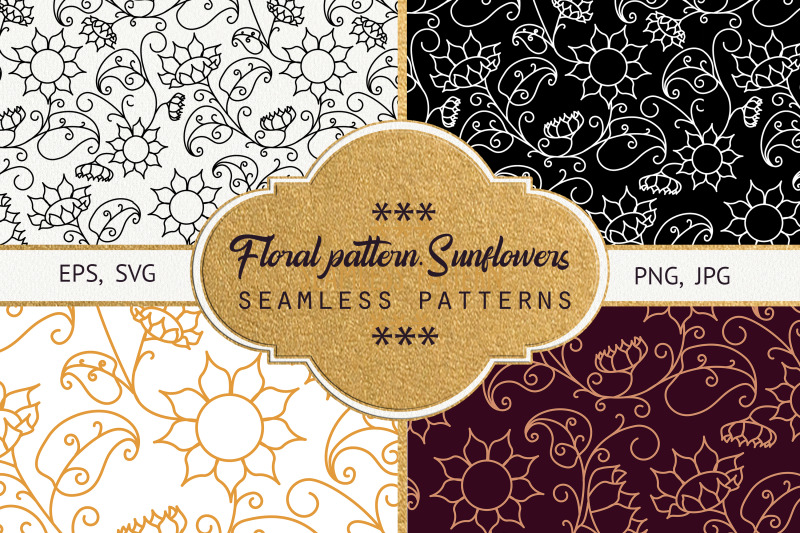 floral-pattern-sunflowers