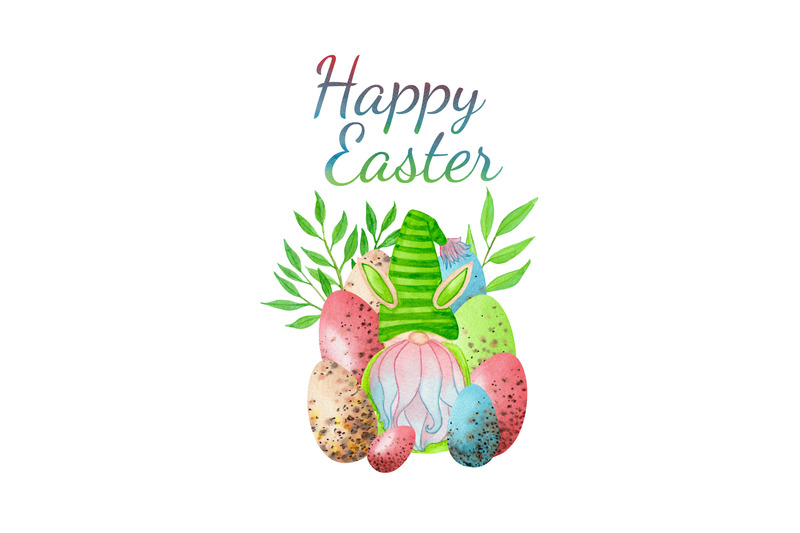 easter-greeting-card-with-easter-bunny-gnome-and-easter-eggs