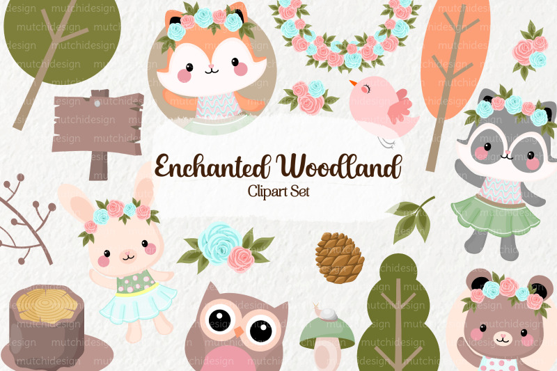 enchanted-woodland-clipart-set