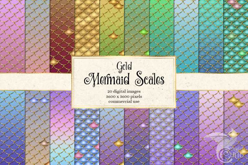 gold-mermaid-scales-digital-paper