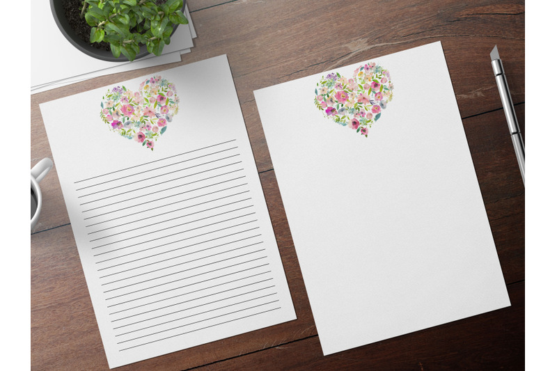 digital-note-paper-romantic-printable-stationery-wedding-papers