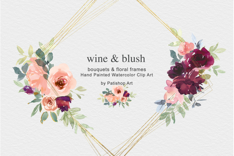 wine-amp-blush-watercolor-clip-art-collection