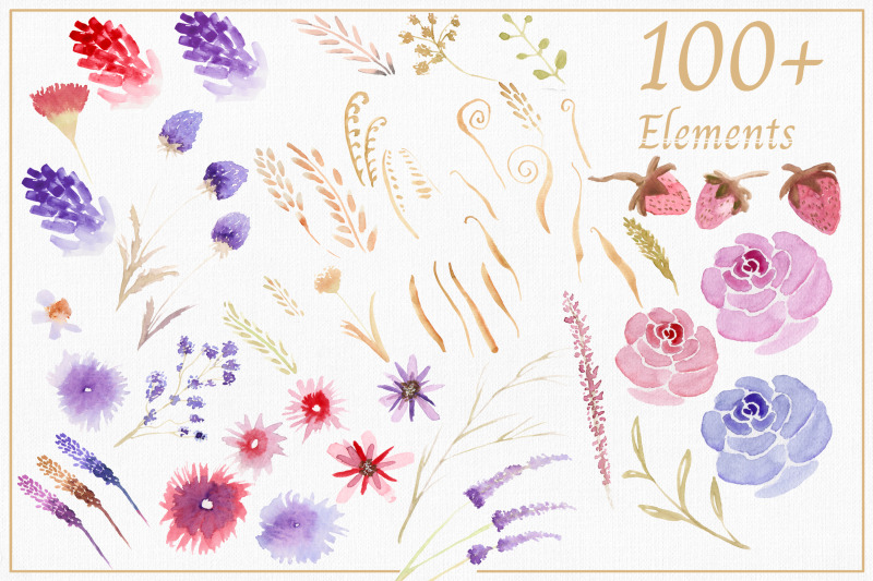 midsummer-garden-floral-watercolor-clipart