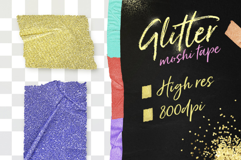 glitter-moshi-tape-objects