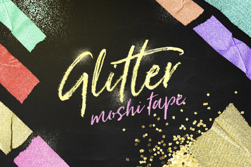 glitter-moshi-tape-objects