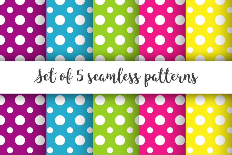 set-of-5-seamless-neon-polka-dots-patterns