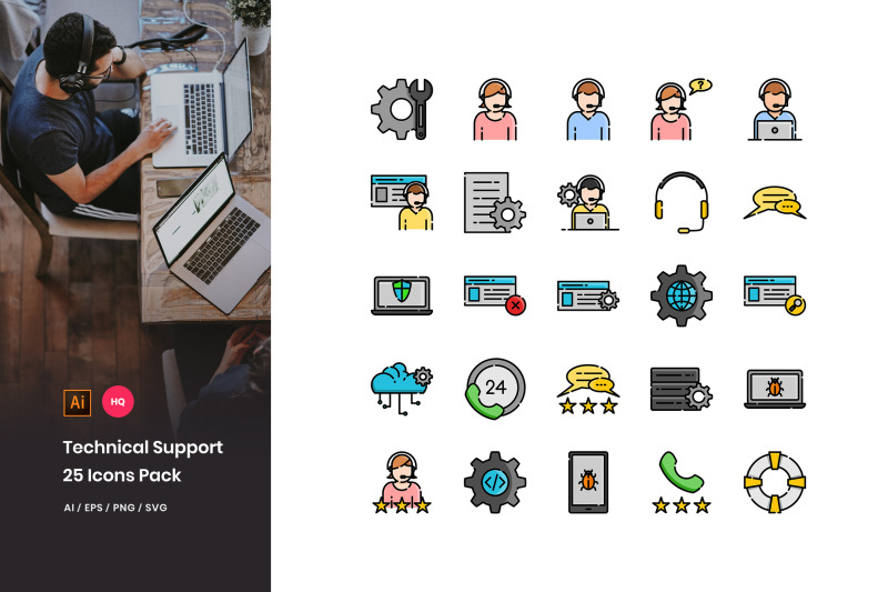 technical-support-icons-pack
