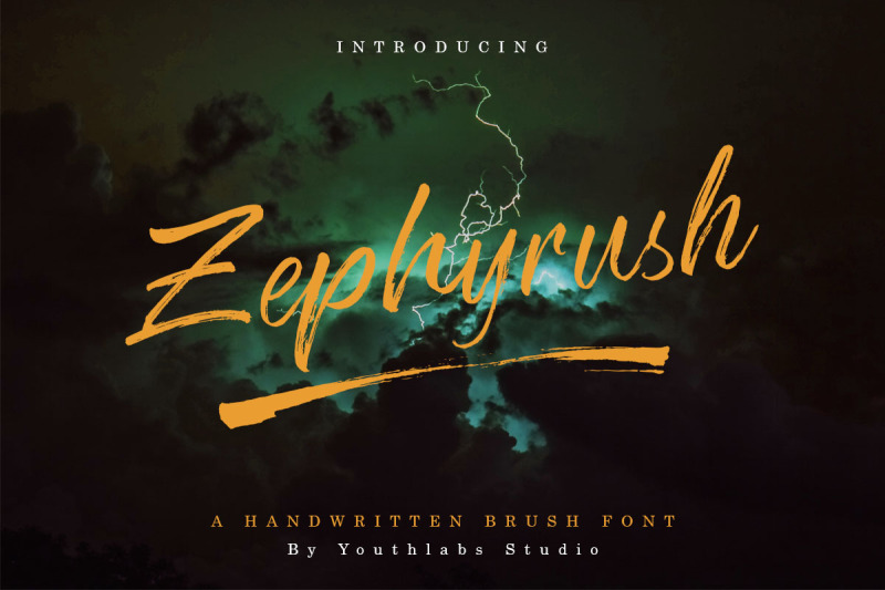 zephyrush-handwritten-brush-font