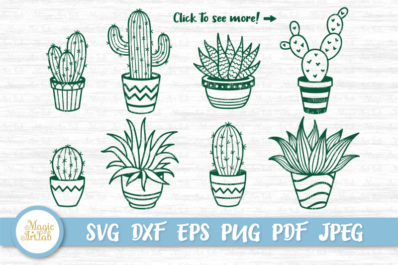 Download Cactus clipart, Succulent svg, Cactus bundle, Succulent ...