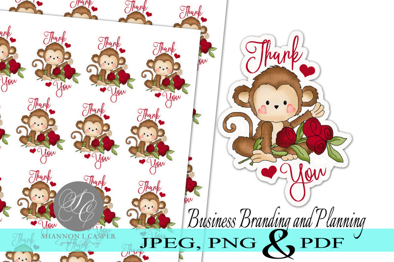 monkey-thank-you-stickers-print-and-cut