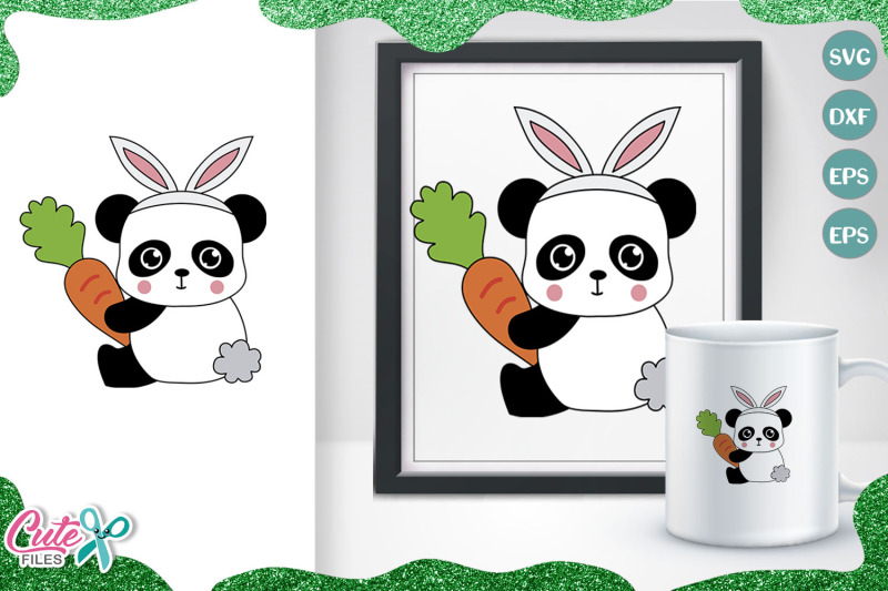 Download Easter Panda mini bundle svg file for crafter By Cute Files | TheHungryJPEG.com