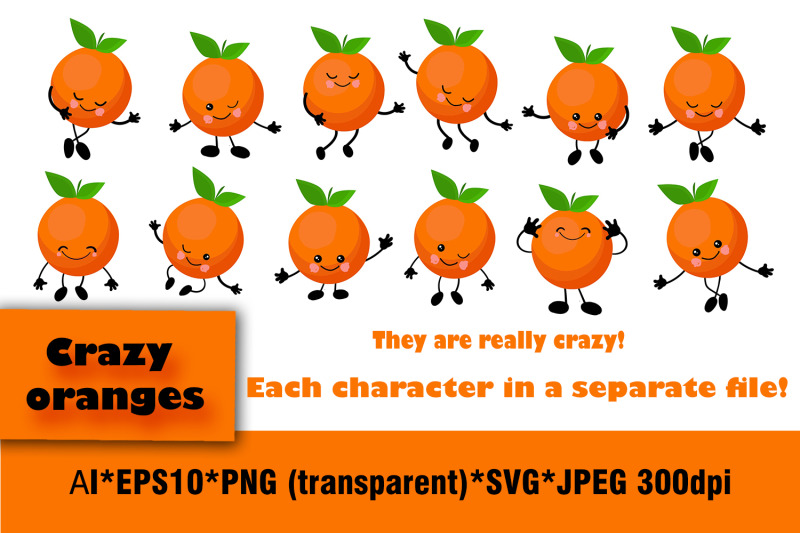 crazy-orange-set-of-fruit-characters-orange-orange-with-a-face-citr