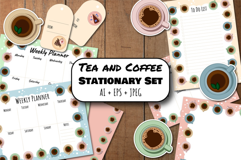 tea-and-coffee-stationary-set