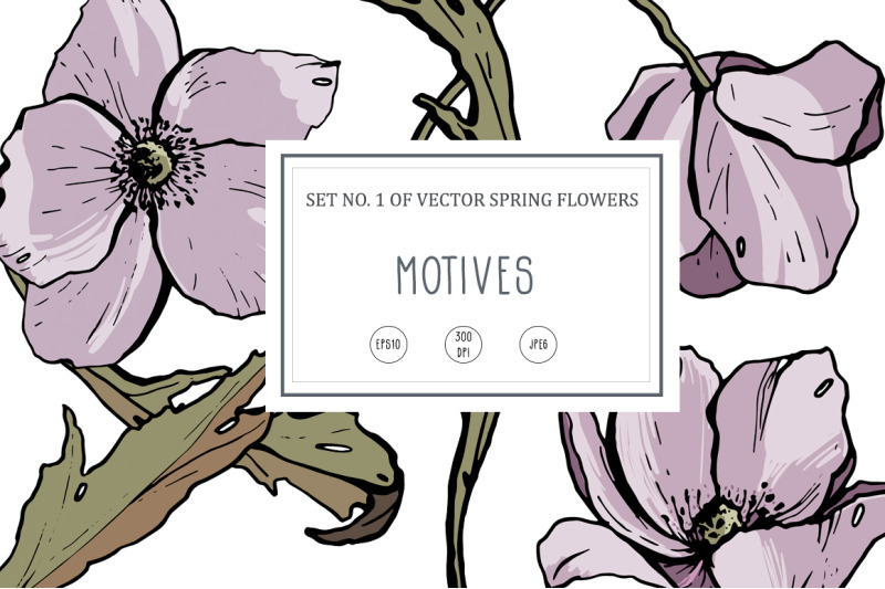 set-no-1-of-vector-spring-flowers