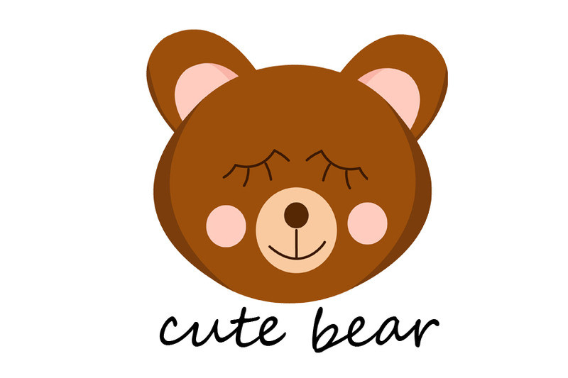 cute-bear-sleep-flat-vector