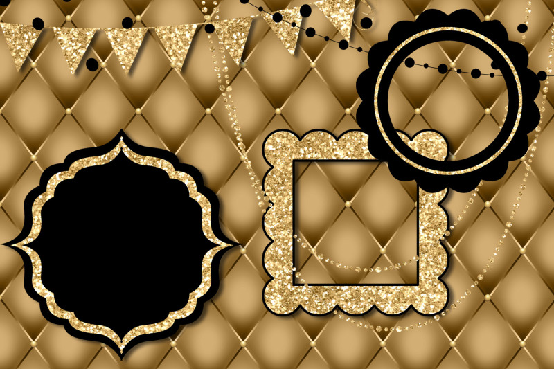 black-and-gold-party-decorations-clipart