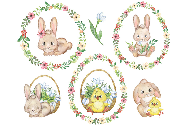 watercolor-easter-bunny-clip-art-baby-happy-easter-set-flower-clipart