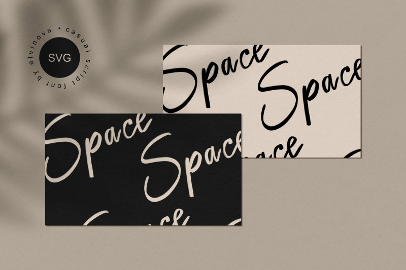 space-svg-casual-font
