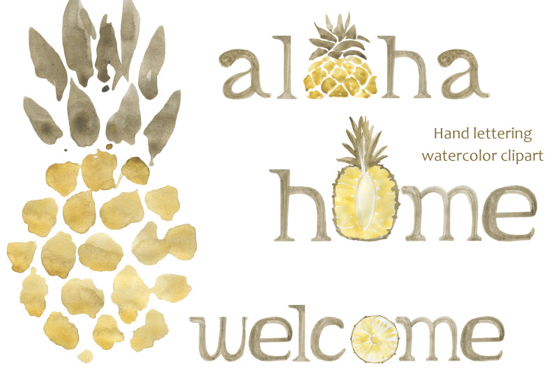 illustration-of-pineapple-aloha-lettering-welcome