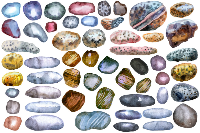 watercolor-cairns-and-stones