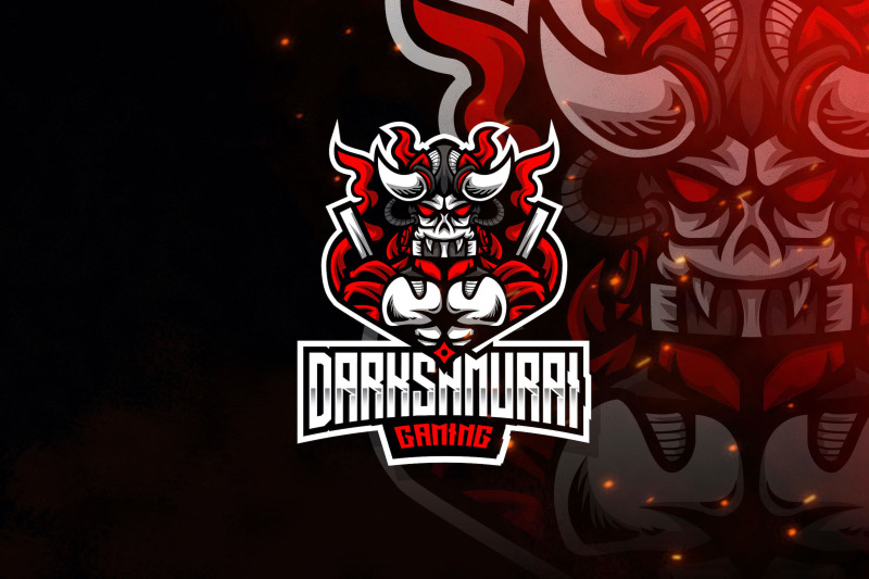 dark-samurai-esport-logo-template