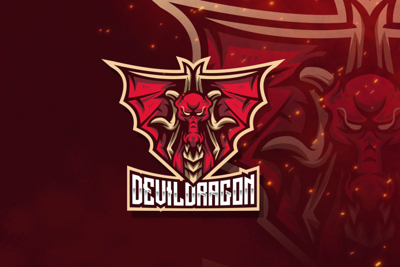 devil-dragon-esport-logo-template