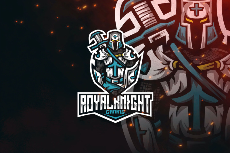 royal-knight-esport-logo-template