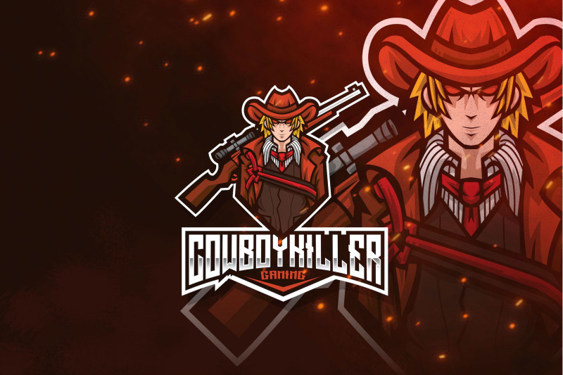 cowboy-killer-esport-logo-template