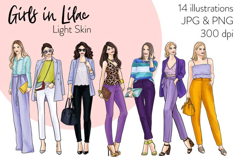 watercolor-fashion-clipart-girls-in-lilac-light-skin