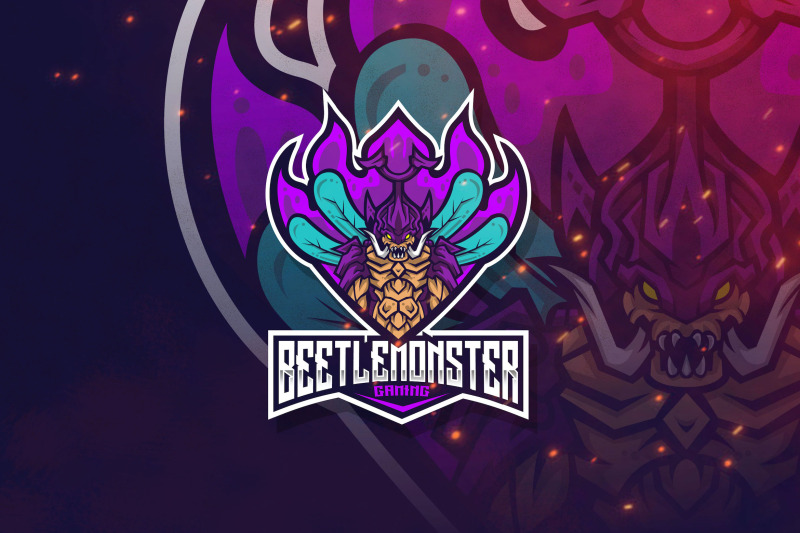 beetle-monster-logo-template