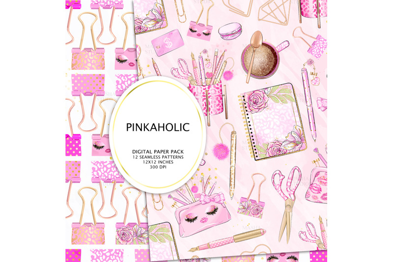 pinkaholic-digital-papers