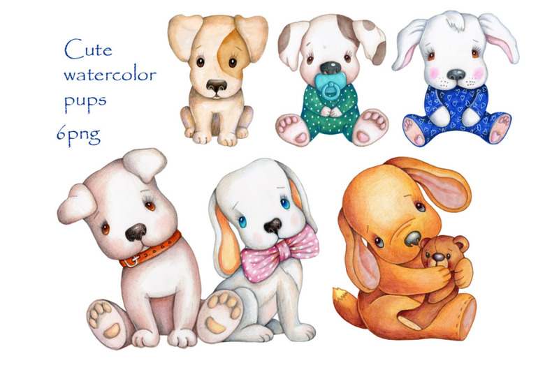 cute-watercolor-pups-set-of-6-illustrations
