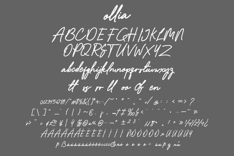 ollia-simple-signature-font