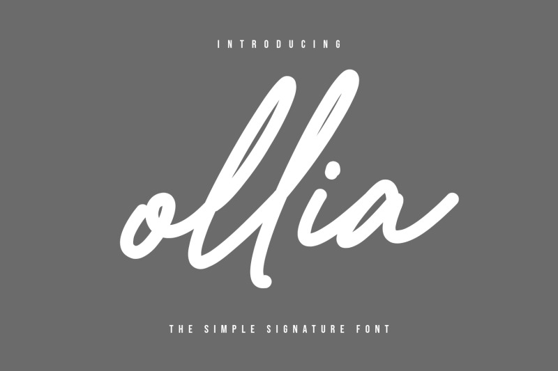 ollia-simple-signature-font