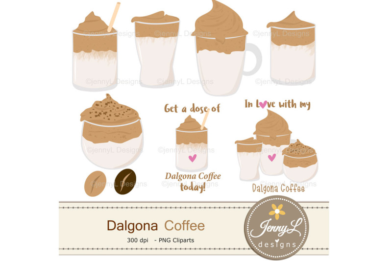 dalgona-coffee-digital-papers-and-clipart