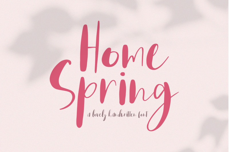 home-spring-handwritten-font