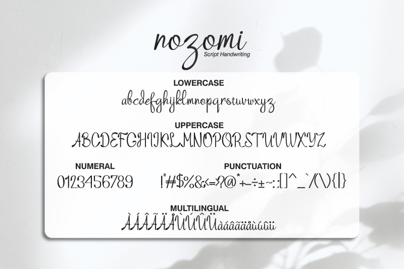 nozomi-handwriting-script