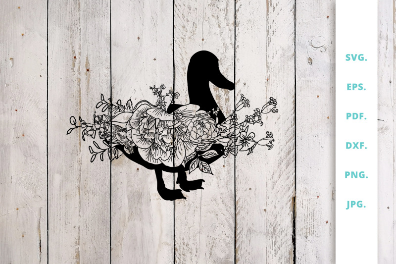 floral-duck-svg-animal-farm-svg-cut-file