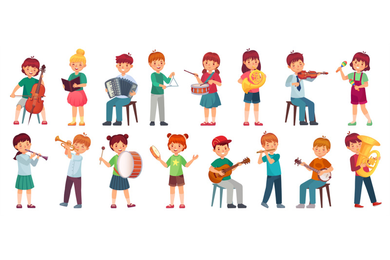 children-orchestra-play-music-child-playing-ukulele-guitar-girl-sing