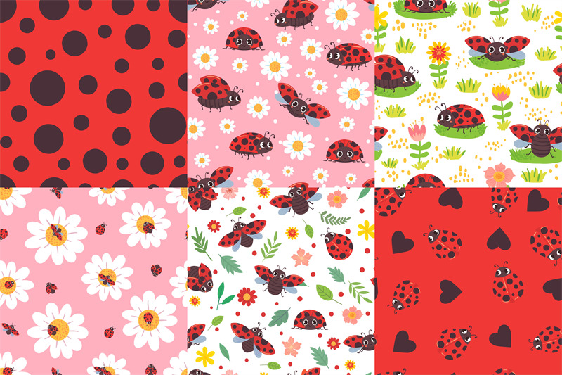 cartoon-ladybug-seamless-pattern-ladybird-texture-ladybugs-in-flower